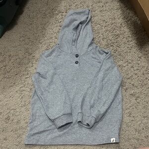 Cozy Gray Hooded Kids Sweater